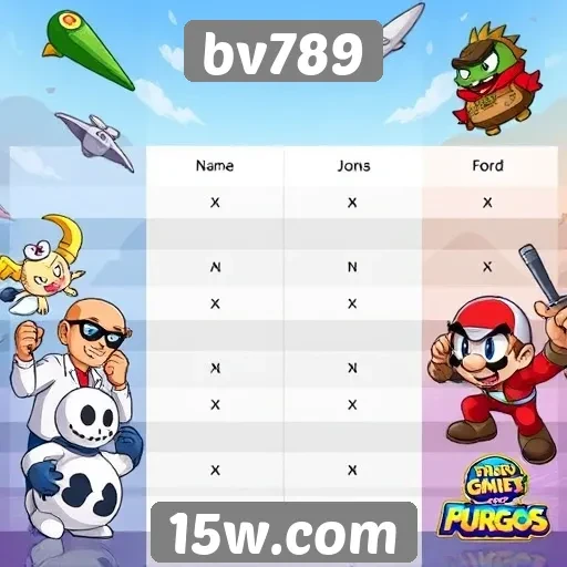 Comparação entre jogos populares no bv789